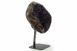 Sparkling Amethyst Geode With Metal Stand - Uruguay #342776-1